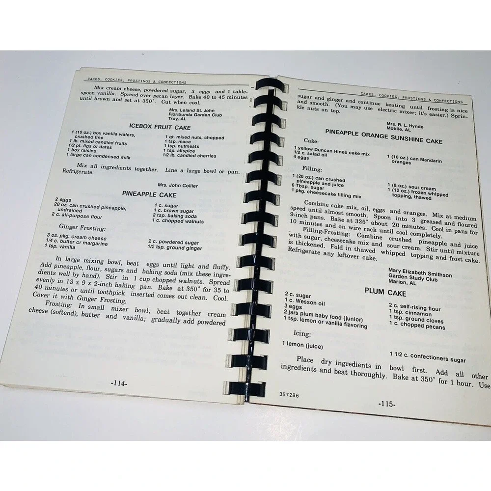 Y'all Come Garden Club of Alabama Cookbook 1st Edition 1986 8.5